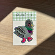 Shellflower - Pigeon Glitter Vinyl Sticker