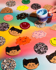 Natali Koromoto - "Dog Person" Set of Four Cork Coasters