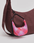Baggu - Crescent Bag Charm - Pink Star Plaid