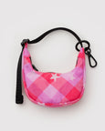 Baggu - Crescent Bag Charm - Pink Star Plaid