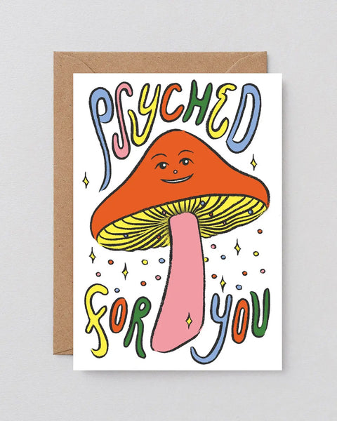 Wrap - 'Psyched For You' Greetings Card