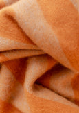 TBCo - Lambswool Baby Blanket - Pumpkin & Blue Stripe