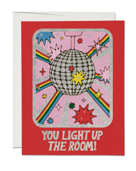 Red Cap Cards - Light Up the Room Friendship Greeting Card