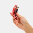 Chunks - Oval Barrette - Red Plaid