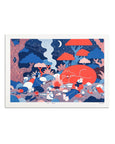 YUK FUN - Cat Camp Riso Art Print