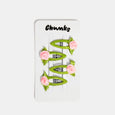 Chunks - Rosette Snap Clips in Blush