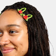 Chunks - Rosette Snap Clips in Red