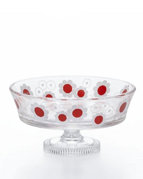 Aderia - Retro Shallow Bowl with Stem - Sakura