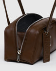 Baggu - Small Recycled Leather Bowler Bag - Brown
