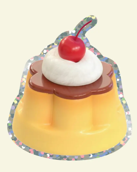 Shellflower - Purin Japanese Custard Pudding Vinyl Glitter Sticker