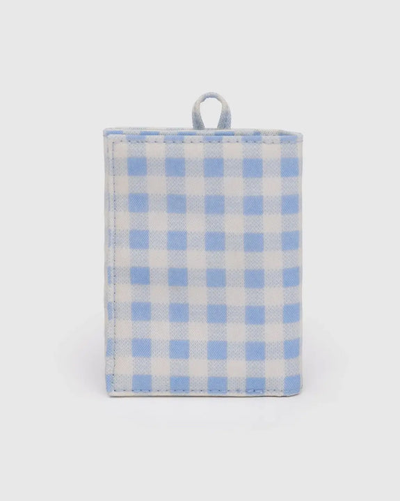 Baggu - Snap Wallet - Light Blue Ginghamn