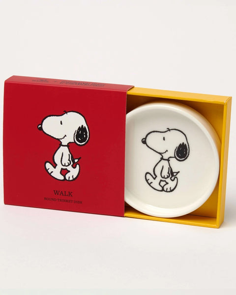 Peanuts -Snoopy Round Trinket Dish - Walk
