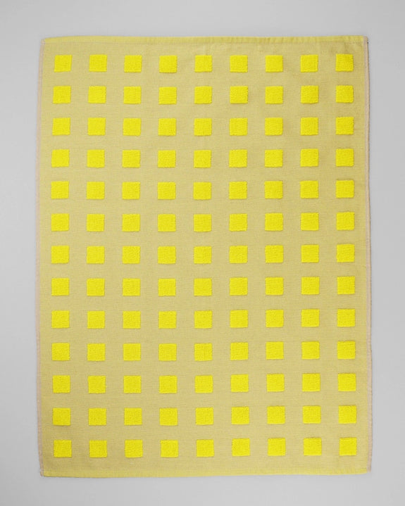 Wrap - Tea Towel - Squares Oat/Yellow - Tea Towel