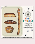 Stay Home Club - Googly Bread Vinyl Sticker