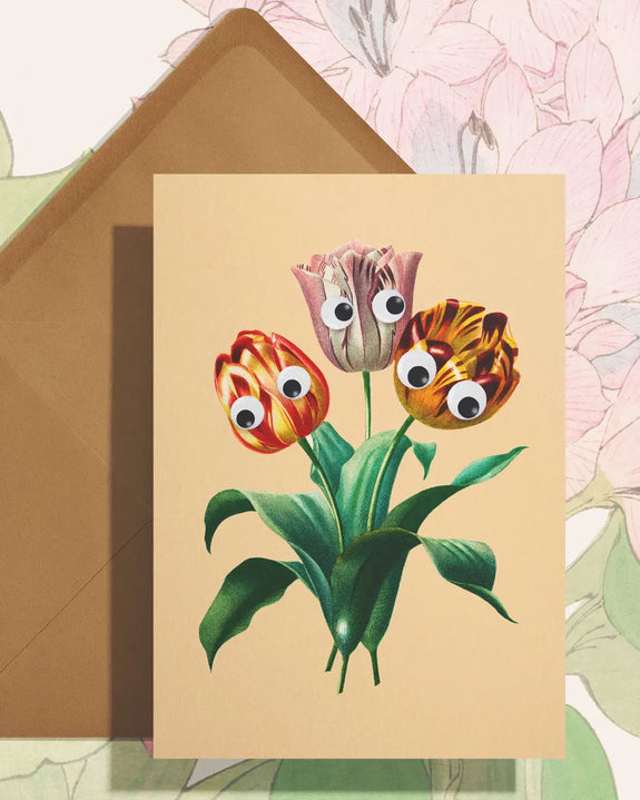 Stay Home Club - Googly Tulips Card