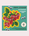 Stay Home Club - Googly Raspberries Vinyl Sticker