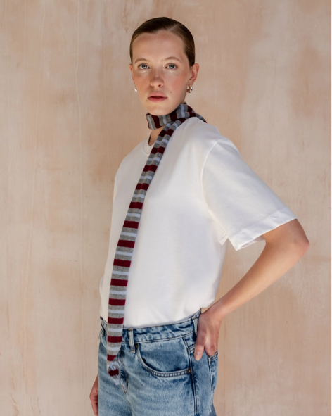 TBCo - Merino Neck Tie – Burgundy Stripe