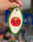 Patch Ya Later - Hello Darlin - Tomato Embroidered Keychain
