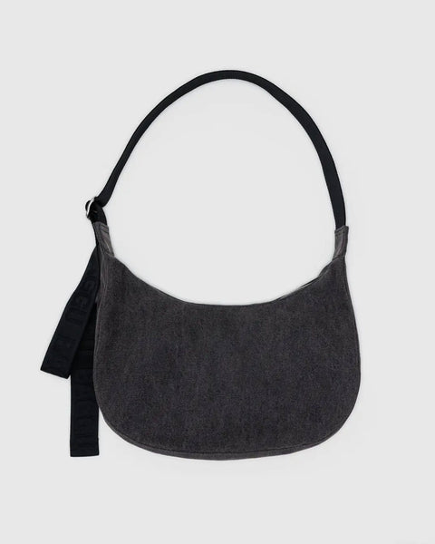Baggu - Medium Crescent Bag - Washed Black Denim