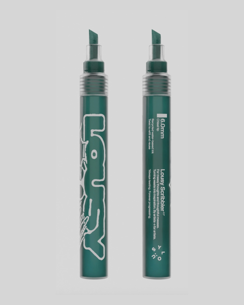 Lousy Scribbler — Sustainable Refillable Markers - Teal - 6.0mm Chisel