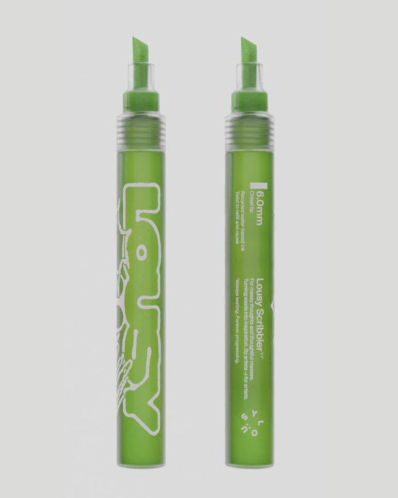 Lousy Scribbler — Sustainable Refillable Markers - Pastel Dodgy Green - 6.0mm Chisel