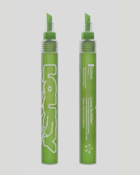 Lousy Scribbler — Sustainable Refillable Markers - Pastel Dodgy Green - 6.0mm Chisel