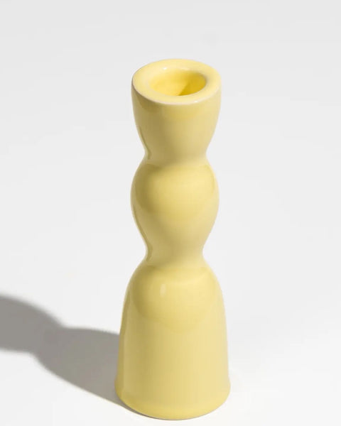 Yod and Co - Wave Candleholder Small Yellow