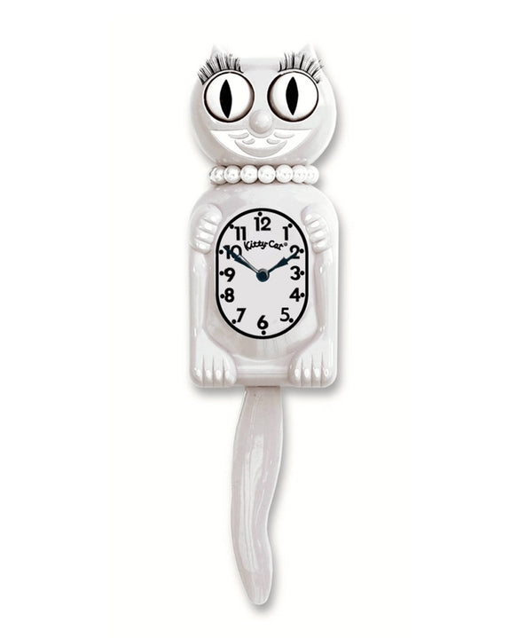 White Miss Kitty-Cat Klock