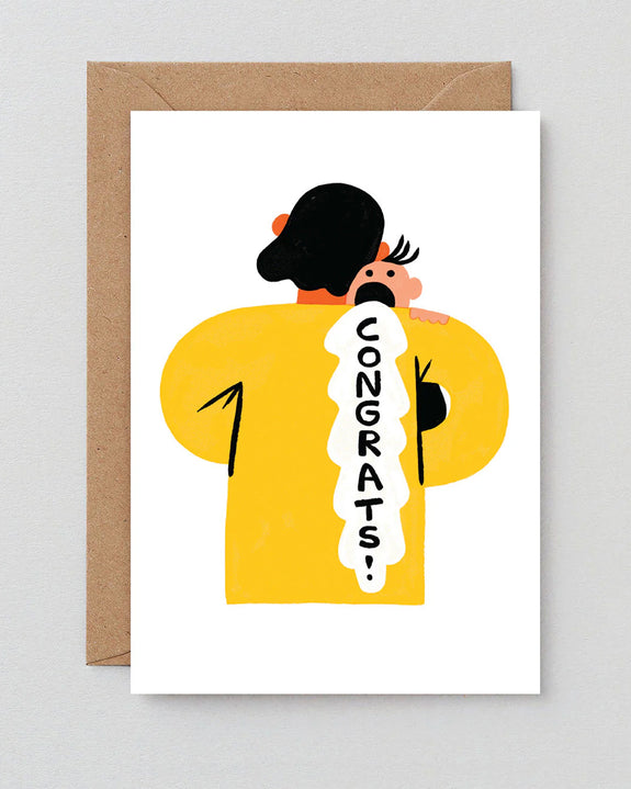 Wrap - Congrats Barf Greetings Card