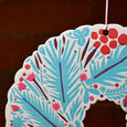 The Printed Peanut - Letterpressed Winter Wreath Decoration