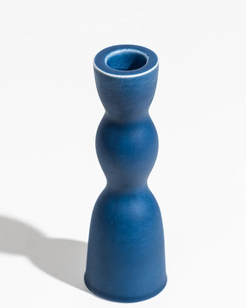 Yod and Co - Wave Candleholder Small Blue