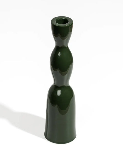 Yod and Co - Wave Candleholder Tall Green