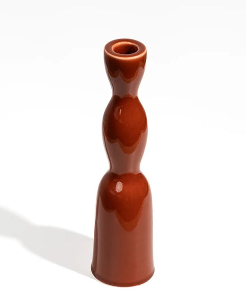 Yod and Co - Wave Candleholder Tall Terracotta