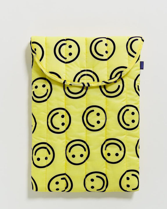 Baggu - Puffy Laptop Sleeve 16 inch - Yellow Happy