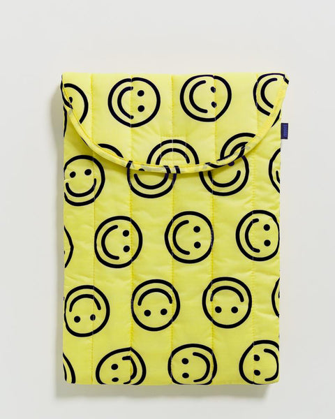 Baggu - Puffy Laptop Sleeve 16 inch - Yellow Happy