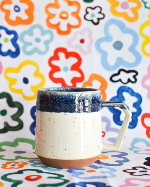 Chips Japan Mug -  Navy and White Drop