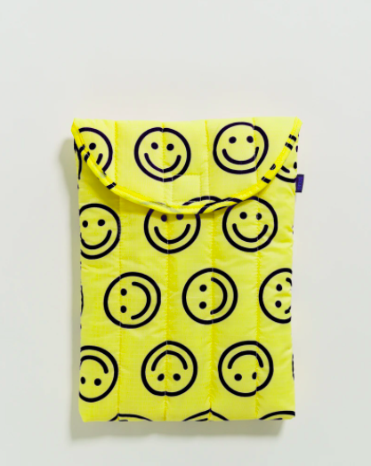 Baggu - Puffy Laptop Sleeve 13 inch - Yellow Happy