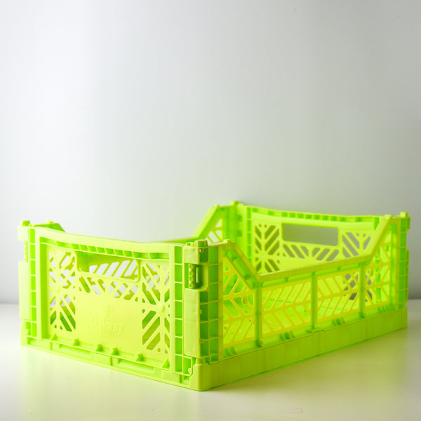Ay-Kasa Foldable Crates - Midi - Lime Green