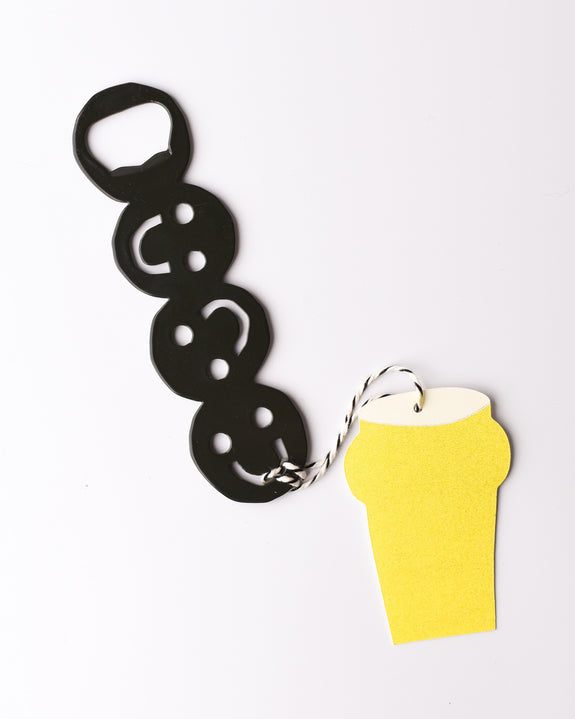 We are out of Office - Very happy bottle opener - Charcoal