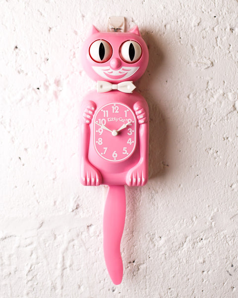 Pink Satin Kitty-Cat Klock