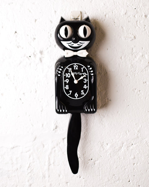 Classic Black Kitty-Cat Klock - Small
