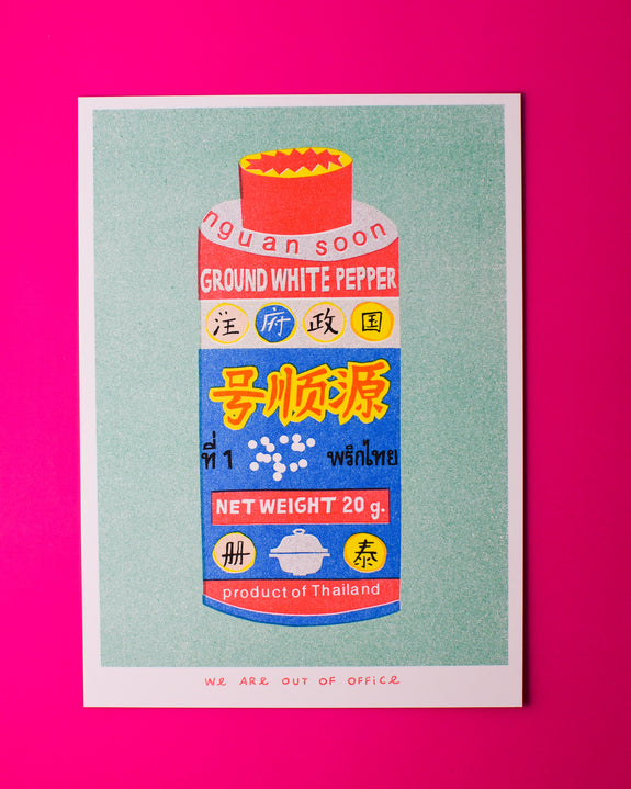 We are out of Office - Riso Print - Ground White Pepper