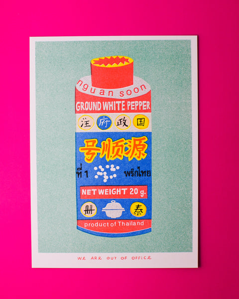We are out of Office - Riso Print - Ground White Pepper