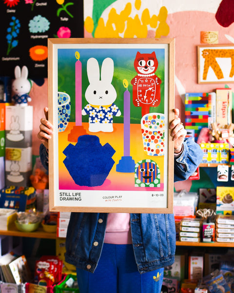 Alice Oehr - Colour Play With Pinky's - Framed A2 *Pick-Up Only*