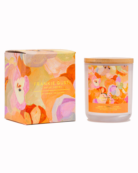 Frankie Gusti - Sweet Peach and Lychee Candle - Jade Fisher