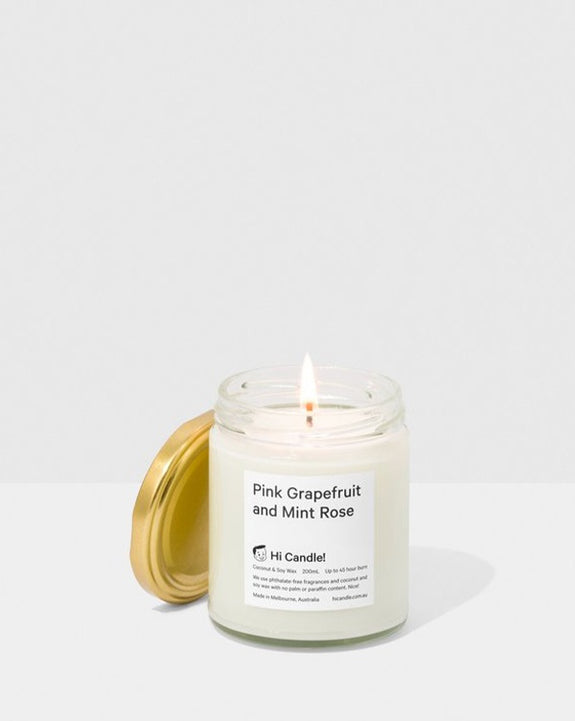 Hi Candle - Grapefruit and Mint Rose
