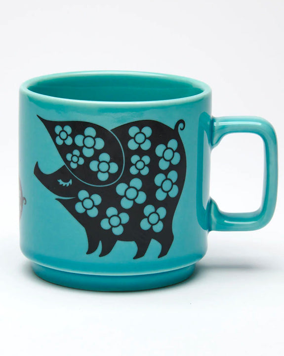 Magpie x Hornsea Mug - Piggie Family Teal
