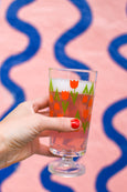 Aderia Retro Glass Tumbler with Stem - Tulip