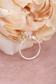 Ada Hodgson - Rose Ring - Sterling Silver, Rose Quartz, Peridot