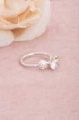 Ada Hodgson - Rose Ring - Sterling Silver, Rose Quartz, Peridot